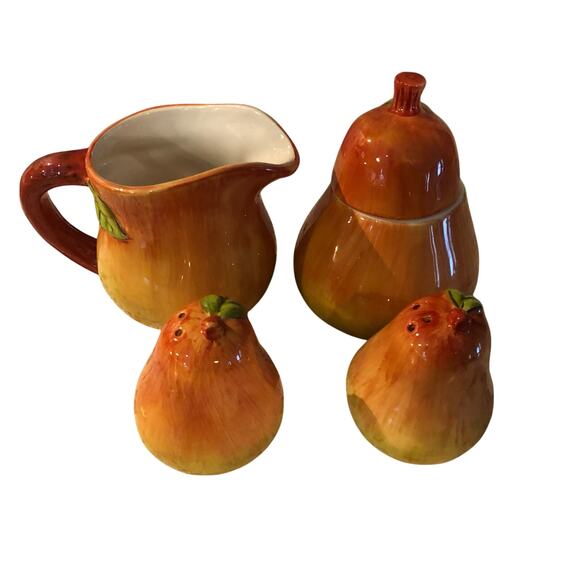 Tuscan Pear Sugar and Creamer Salt and Pepper Jane Addams - Picture 5 of 8